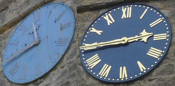 Church Clock Dial Restoration
